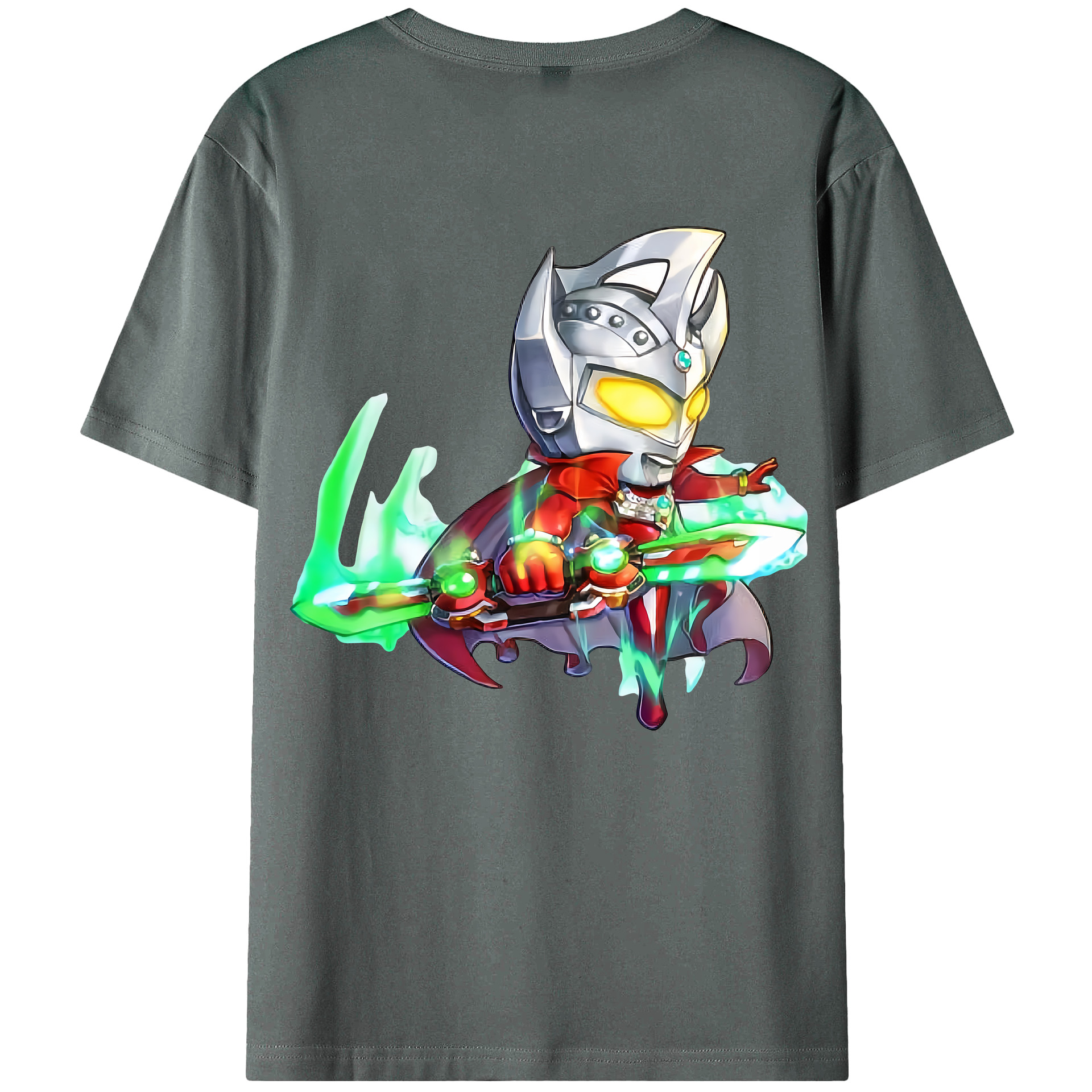 （画像用） ウルトラマン Ultraman 綿100％ メンズ半袖Tシャツ（バックプリント） 通気性